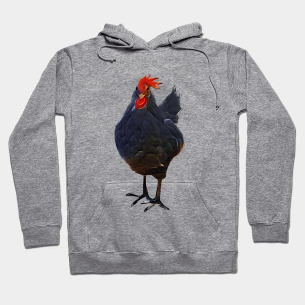 Angry hen black version Hoodie by GribouilleTherapie